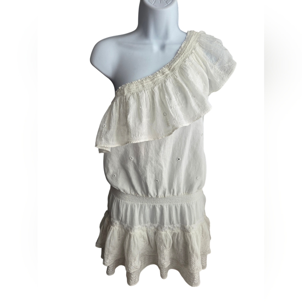 Joie White One Shoulder Dress Sleeveless Size S